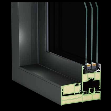 FDTL140 full-FRP 140 Series cold-climate side-press sliding door section
